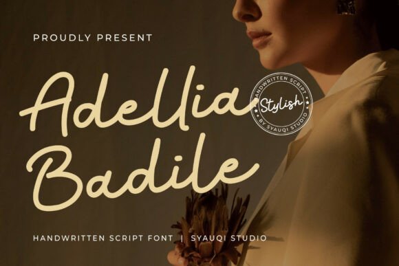 Adellia Badile: A Handwritten Script Font for Elegant Branding