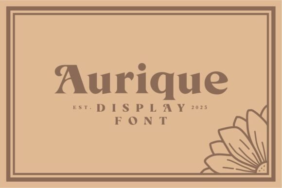 Aurique: A Refined Serif Font for Handmade Products
