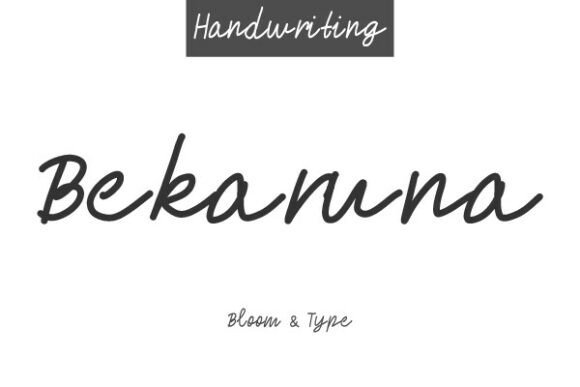 Bekaruna: A Handwritten Font That Elevates Web Design