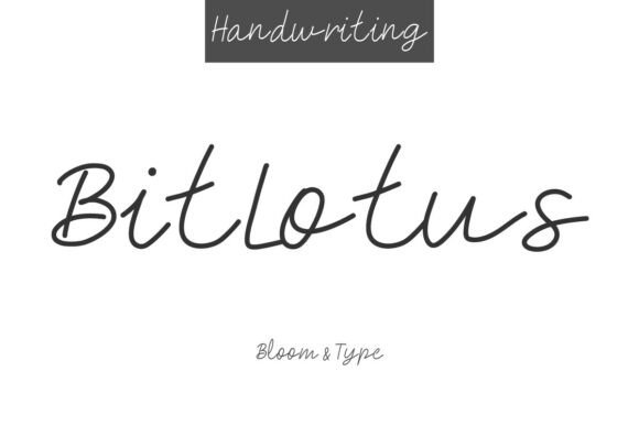 Bitlotus: A Warm Handwriting Script Font for Web Design