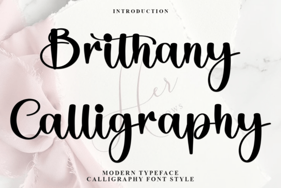 Brithany Calligraphy: A Whimsical Script Font for Holiday Branding