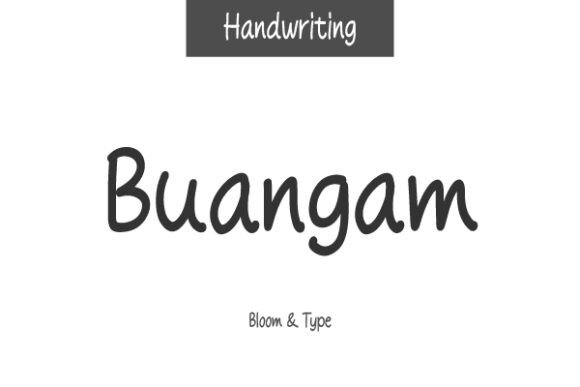 Buangam: A Friendly Handwritten Font for Warm Branding Projects
