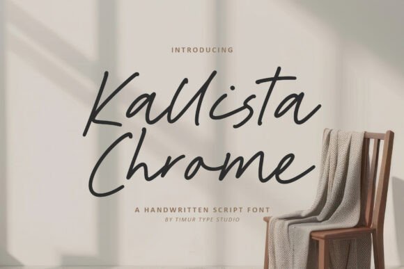 Kallista Chrome: A Refined Script Font for Editorial Design