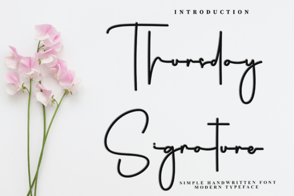 Thursday Signature: A Minimalist Handwritten Font for Branding